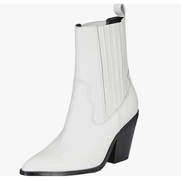 Aldo Shoes - New ALDO White Women's Cowboy Western Ankle Boot with Block Heel Sz. 8